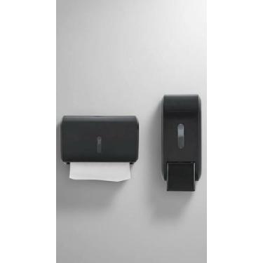 Imagem de Kit Dispenser Saboneteira e Papel Toalha Preto - Congratulations Store