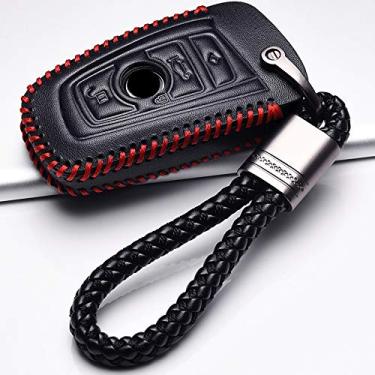 Imagem de YJADHU Proteção Shell Couro Key Cover Car Key Case, apto para BMW 520 525 f30 f10 F18 118i 320i 1 3 5 7 Série X3 X4 M3 M4 M5,8