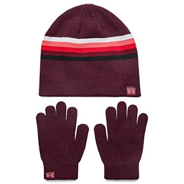 Imagem de Under Armour Conjunto de luvas de gorro para meninos, marrom escuro (600)/beta, tamanho único