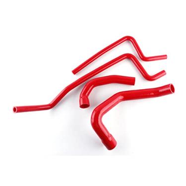 Imagem de LUXERAD Kit de Mangueira de Refrigeração de Radiador de Silicone de 3 Camadas para Jeep Wrangler TJ 4.0L 1997-2001 (Vermelho)