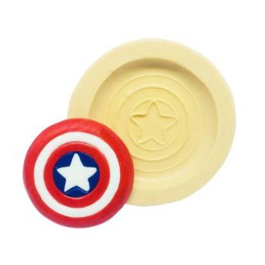 Imagem de Molde De Silicone Capitão América, Escudo