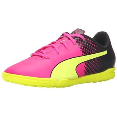 Imagem de PUMA Evospeed 5.5 Tricks TT JR-K Limited Edition Soccer Cleat, Pink Glo/Safety Yellow, 2.5 B US Little Kid