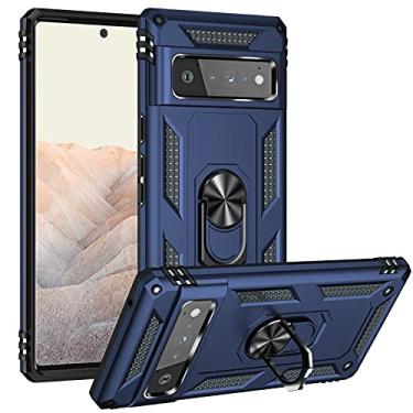 Imagem de YUNCHAO Caixa de telefone Para o Google Pixel 6 Protop TPU + PC Case de proteção com PC com suporte rotativo de 360 ​​graus capa para celular