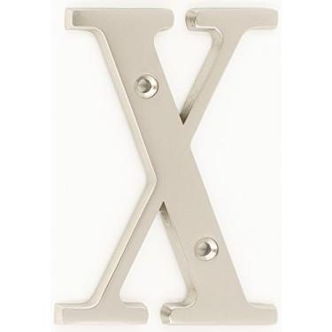 Imagem de Letras de hardware ZW B100 4, Letter X, Matt Nickel Plated