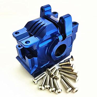Imagem de Caixa de engrenagem diferencial traseira de alumínio azul para Traxxas 1/10 Rustler Hoss Slash Stampede 4x4 XO-1 6880