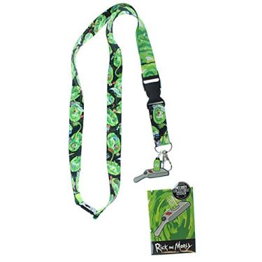 Imagem de Rick And Morty Lanyard with ID Holder, Portal Gun Rubber Charm and Sticker