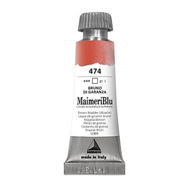 Imagem de MAIMERI BLU Tinta Aquarela Profissional Bisnaga 12ml, Castanho de Granza