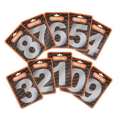 Imagem de Placa ACM Aço Escovado - Numeral | N° 0