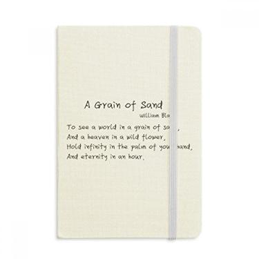 Imagem de Caderno com a frase "A Grain Of Sand da Famous Poetry", capa dura oficial, diário clássico