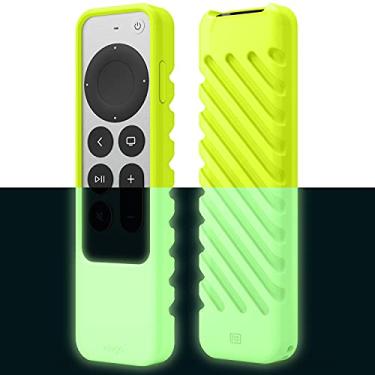 Imagem de elago Capa protetora R3 compatível com controle remoto Apple TV Siri 2022 3ª geração, compatível com controle remoto Apple TV Siri 2021 2ª geração - ótima aderência, absorção de choque, proteção contra quedas [amarelo neon)
