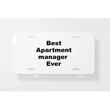 Imagem de Capa para placa de carro para gerente de apartamento – Capa para placa de carro – Capa para moldura da placa de carro 15 x 30 cm