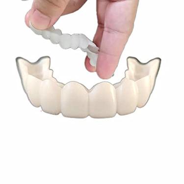 Imagem de Gel de silicone Snap Smile Cobertura de dentes falsos Perfect Smile Veneers Comfort Fit Flex Dentaduras Dentaduras Moldes de Clareamento Dental