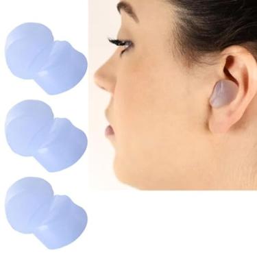 Imagem de Protetor Auditivo Diminui Barulho Para Dormir Estudar Auricular 100% Silicone Ouvidos 06 Unidade Para Natação