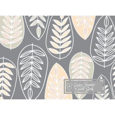 Imagem de Livro de convidados de chá de bebê: livro de mensagens cinza e rosa, diário de memórias, diário | Para a família e amigos escreverem | registro de presente | gravidez, maternidade, ... gêmeos | 21 cm x 15 cm pequeno (recém-nascidos) (volume 18)