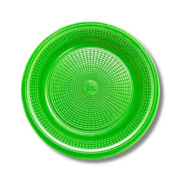 Imagem de Prato Raso Descartável 15Cm Churrasco Sobremesa C/ 10 Unidades Varias Cores