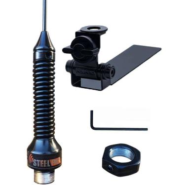 Imagem de Antena Enfeite Mola Black Preta 1,47m Anti Furto Caminhonete Camionete Carroceria