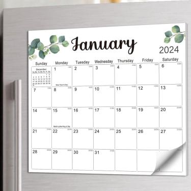 Imagem de Calendário magnético de geladeira Taja 2024-2025 com vegetação