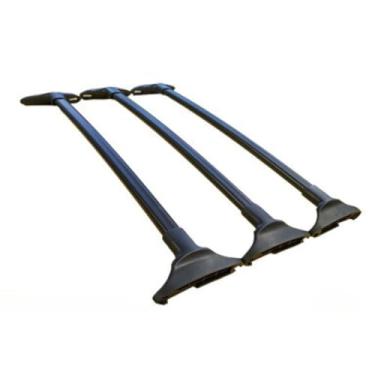 Imagem de Rack de teto Bagageiro Kit 3 Travessas Eco Sport 2013 à 2020 Fixação Original Slim Preto