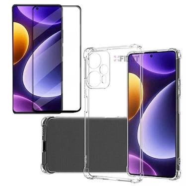 Imagem de Capinha para Xiaomi Poco F5 Capa Anti Quedas + Película de Vidro 3D Protetora Frontal
