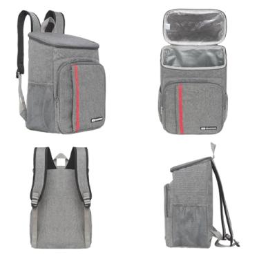 Imagem de Mochila Térmica Bolsa Cooler Termowave Caixa Para Bebidas Praia Viagem Cor Preto (Cinza)