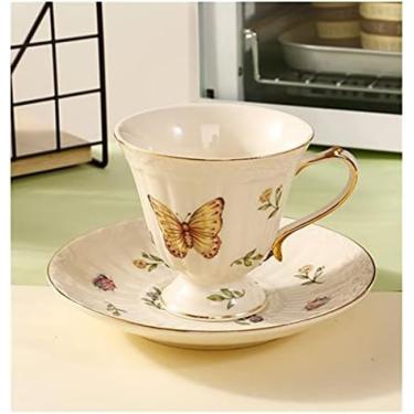 Imagem de Xícara de café pires conjuntos retro bonito xícara de café pote phnom penh creme chá da tarde cerâmica xícara de chá cozinha jantar & bar, 3