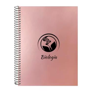 Imagem de Caderno Universitário Espiral 20 Matérias Profissões Biologia (Rosê Gold)