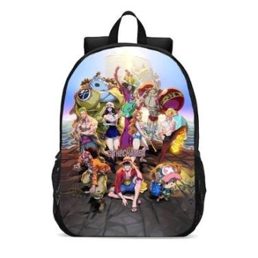 Imagem de Mochila Escolar Infanto Juvenil Anime One Piece Bando Piratas Lançamento 0319-Unissex