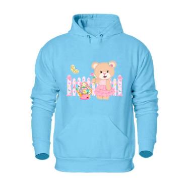 Imagem de Blusa Agasalho Moletom Feminino Plus Size Flanelado Com Capuz Ajustavel e Bolso Canguru