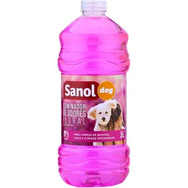 Imagem de Sanol Dog Eliminador De Odores Para Cães E Gatos Floral 2 Litros Rosa
