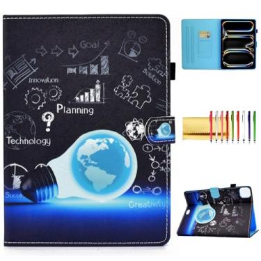 Imagem de Capa fólio para iPad Pro de 11 polegadas (M4) 2024 5ª geração, carteira flip magnética Techcircle Slim Stand com alça para lápis e porta-cartão, hibernar/despertar automático, laboratório de ciências