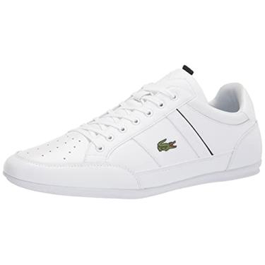 Imagem de Lacoste Tênis masculino Chaymon, Branco/preto, 45