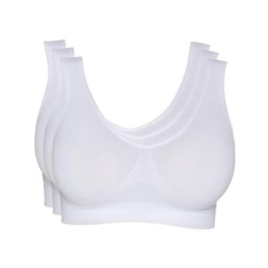 Imagem de Kit 3 Tops Alças Largas, Hanes, Feminino, Branco, P
