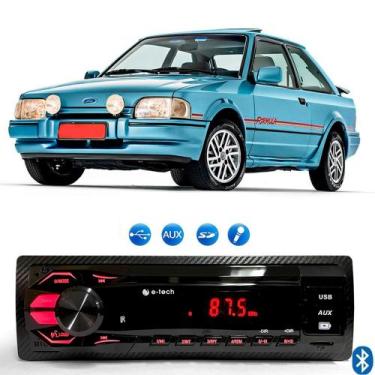 Imagem de Radio Mp3 Som Automotivo Bluetooth Usb Card Sd Ford Escort - E-TECH