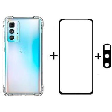 Imagem de Capa Case + Pel Camera + Pelicula 3d Para Moto Edge 20 Pro - Universo