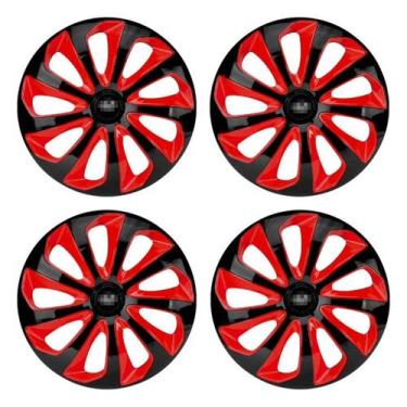 Imagem de Jogo Calota 15 Hb20s Sedan 2013 2014 2015 2016 2018 Vermelha - Garagem