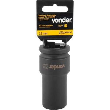Imagem de Soquete Sextavado Impacto Longo 3/4" 22mm Aço Cromo Vonder