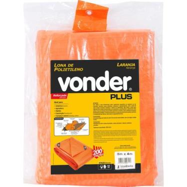 Imagem de Lona Polietileno 10x4m Laranja 200 Micras Reforçada - Vonder - Vonder 