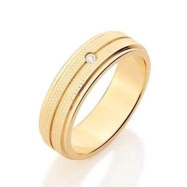 Imagem de Aliança de casamento e noivado banhado ouro 3x 24k 18k e 22k banhada a
