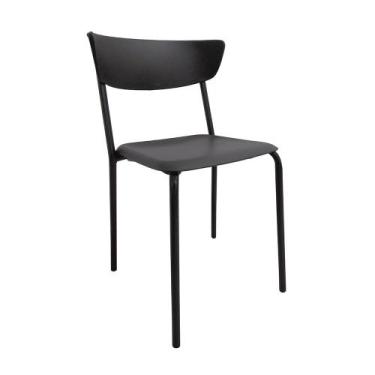 Imagem de Cadeira fixa empilhável it - nova itália - Frisokar, Preto