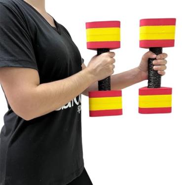 Imagem de Par Halteres Hidroginástica Em EVA 2 à 3 kg DF4012-VM Vermelho e Amarelo Dafoca Sports