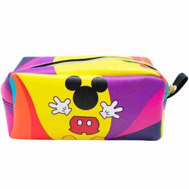 Imagem de Necessaire Retangular Formato Mickey 12x11x24cm 90 Anos - Disney