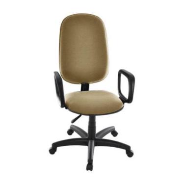 Imagem de Cadeira Presidente para Escritório com Braços Linha Uno Bege - Design 