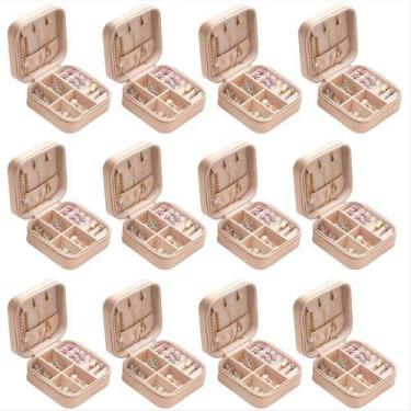 Imagem de Kit 12 Mini Porta Joias Bijuteria armazenamento de colar Anéis Estojo 