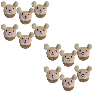 Imagem de kit 12 toucas gorro infantil de pompom bichinho para menino menina for