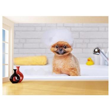 Imagem de Papel De Parede Animal Cão Petshop Banho Tosa 3,5M Anm388 - Você Decor