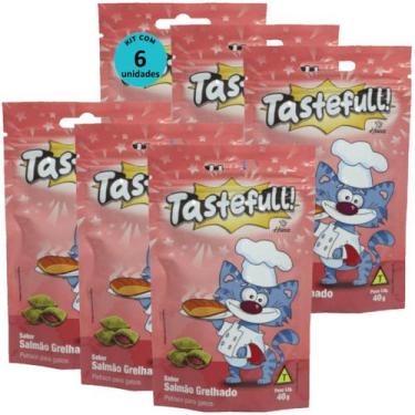 Imagem de Hana Tastefull Nuggets Para Gatos Salmão Grelhado 40g Kit 6 un - Hana 