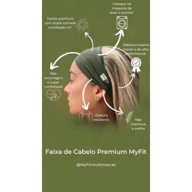 Imagem de Faixa de Cabelo Premium Myfit, Feminino, Único, Preto
