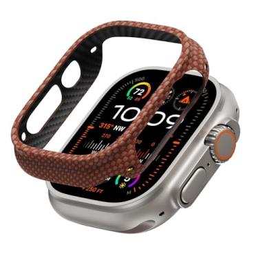 Imagem de PITAKA Capa Fina Minimalista para Apple Watch Ultra/Apple Watch Ultra 2 de 49 mm, Fibra de Aramida [Air - Pôr do Sol]