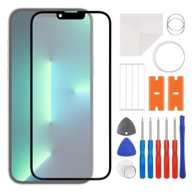 Imagem de SWARK Kit de reparo adesivo à prova d'água para iPhone 13 Pro Max (A2484, A2641, A2644, A2645, A2643) 17.0 cm para substituição de tela de lente externa frontal
