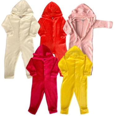 Imagem de Macacão de Bebe Soft Quentinho Capuz e Orelinha 4 botões - Alyaht, Men